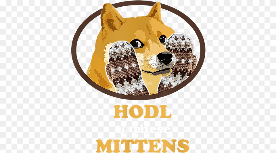 Dogecoin Hodl Mittens Doge Shiba Inu Meme Crypto Puzzle Yatour Ipod Car Adapter, Advertisement, Poster, Animal, Canine Free Transparent Png