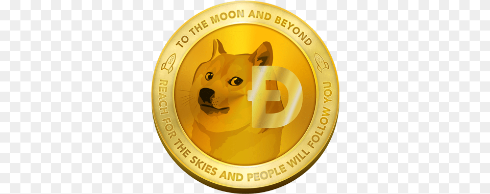 Dogecoin Logo 8 Dogecoin, Gold, Animal, Cat, Mammal Free Transparent Png