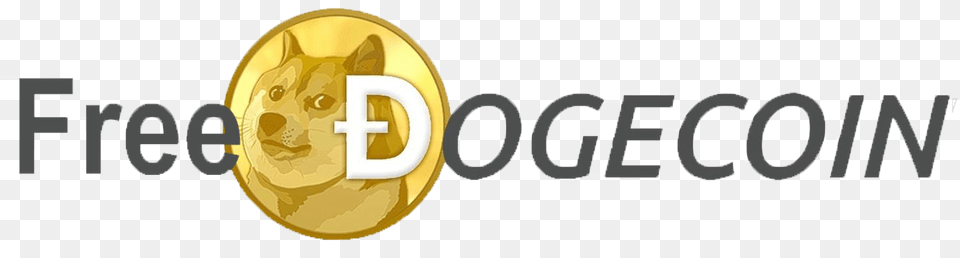 Dogecoin Logo Download Coin, Gold, Text Png