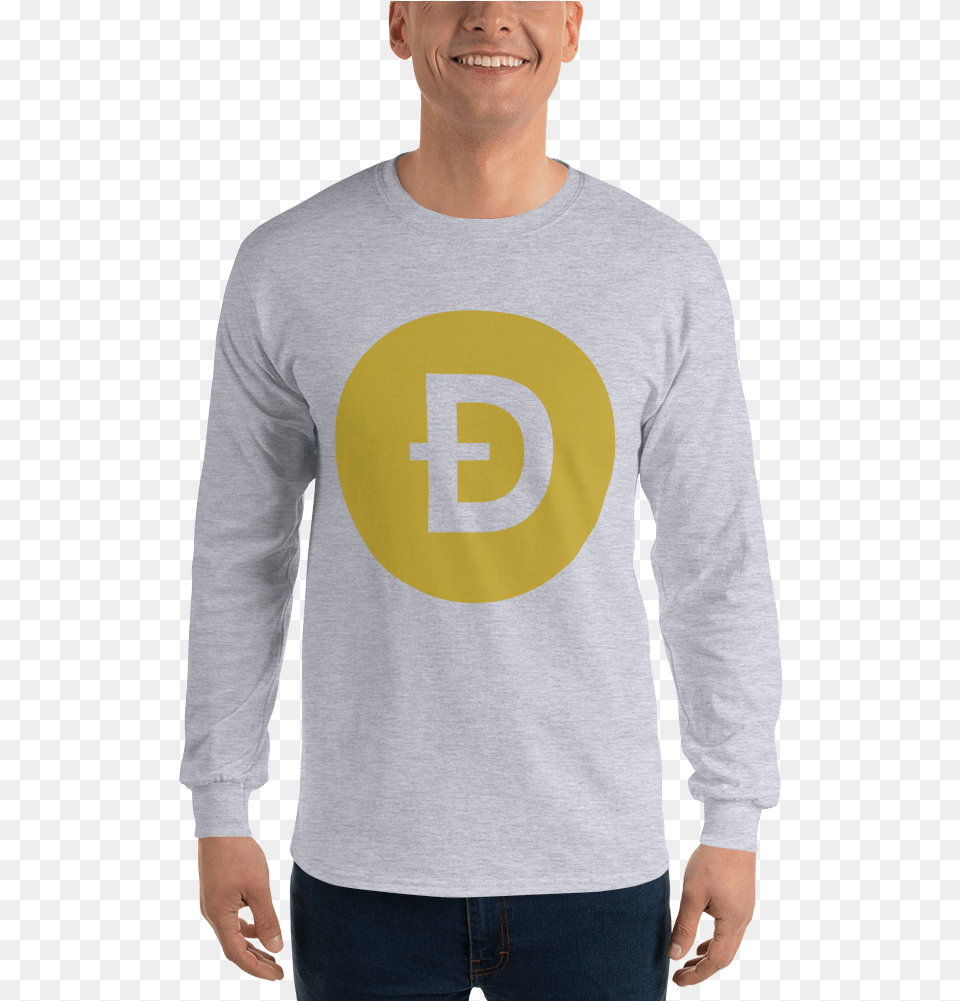 Dogecoin Long Sleeve T Shirt Greenville The Crow39s Nest, T-shirt, Clothing, Long Sleeve, Jeans Png Image