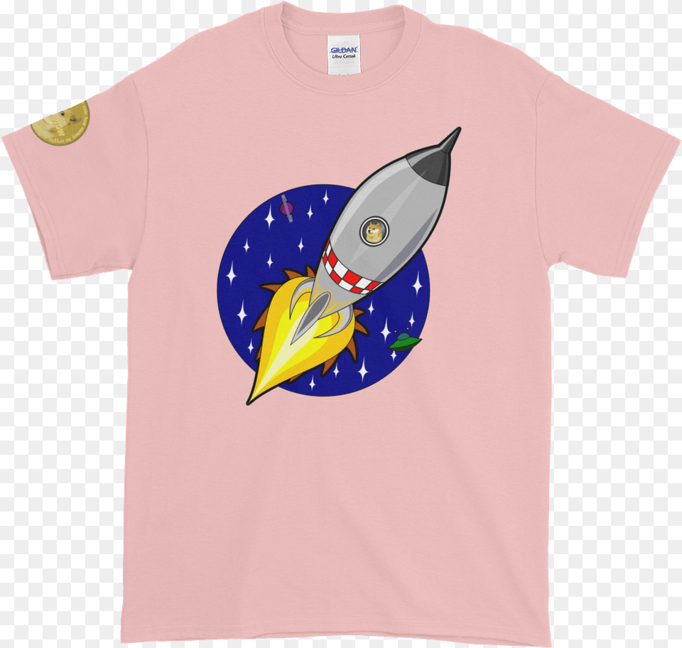Dogecoin So Rocket T Shirt Space Rocket Clipart, Clothing, T-shirt, Animal, Bird Png
