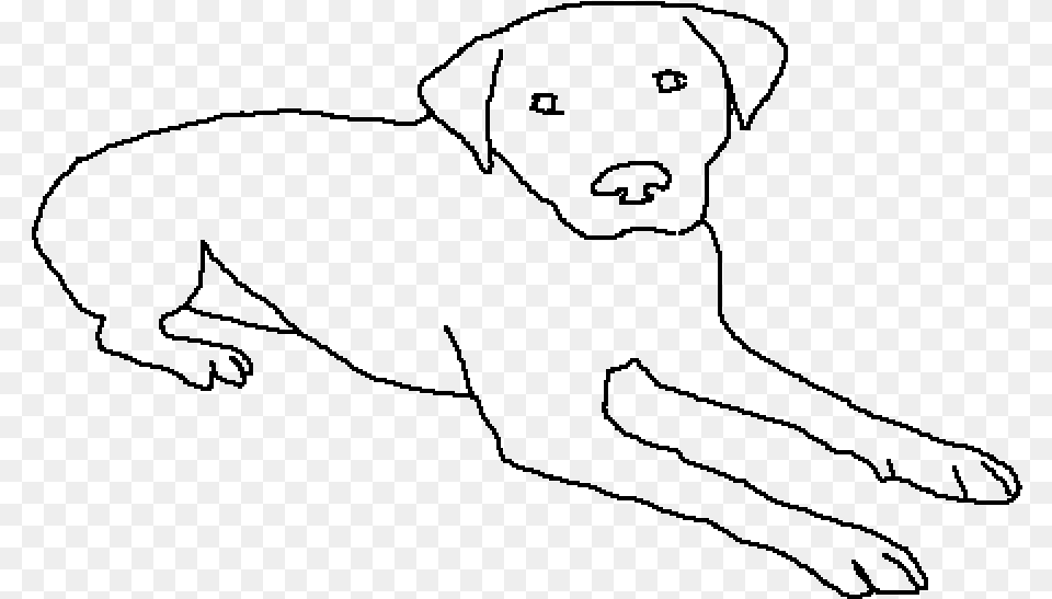 Doggo Base Line Art, Gray Png