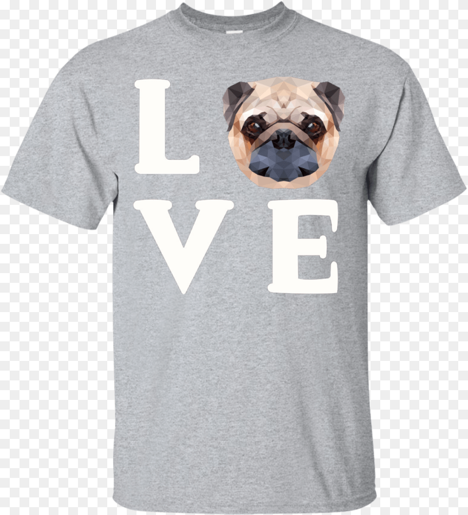 Doggynation Unisex Basic Love Pug Face Summer Top Tops Funny Engineer T Shirts, Clothing, T-shirt, Shirt, Animal Free Transparent Png