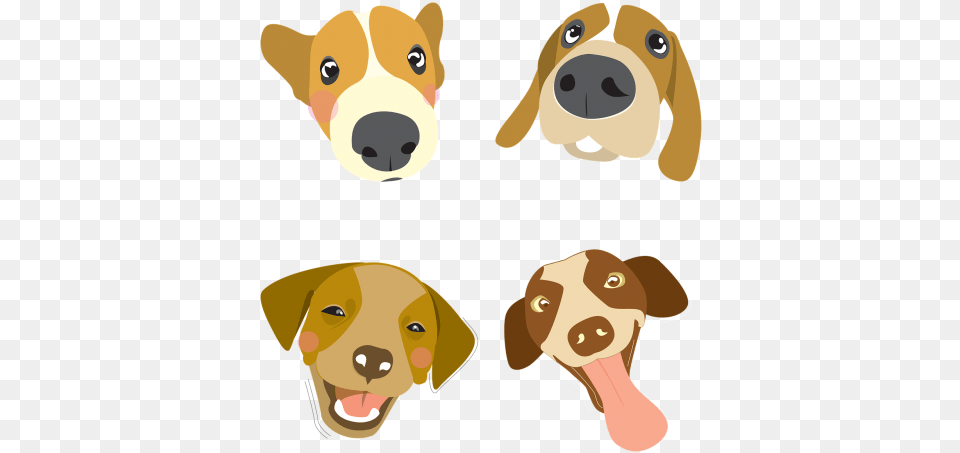 Dogillustrationpetbig Head Dogcolorq Versionlaugh Dog Illustration, Animal, Pet, Canine, Mammal Png Image