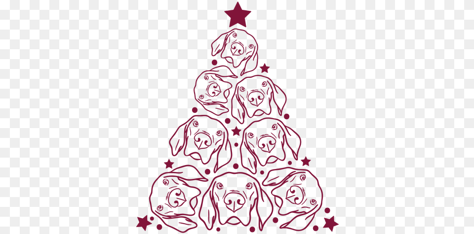 Dogs Christmas Tree Arte Arvore De Natal Ces, Pattern, Christmas Decorations, Festival, Christmas Tree Free Png