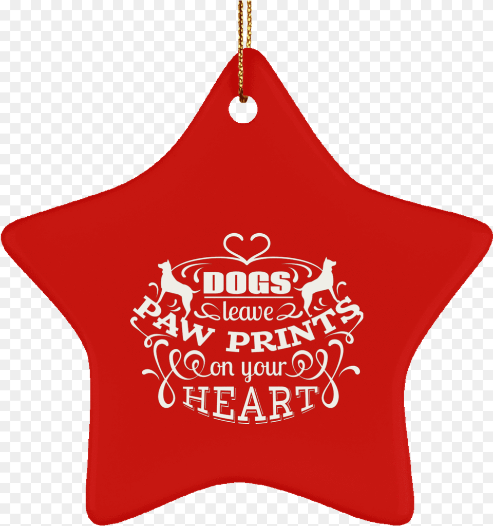 Dogs Leave Paw Prints On Your Heart Christmas Ornaments Dog, Accessories, Symbol, Bag, Handbag Png