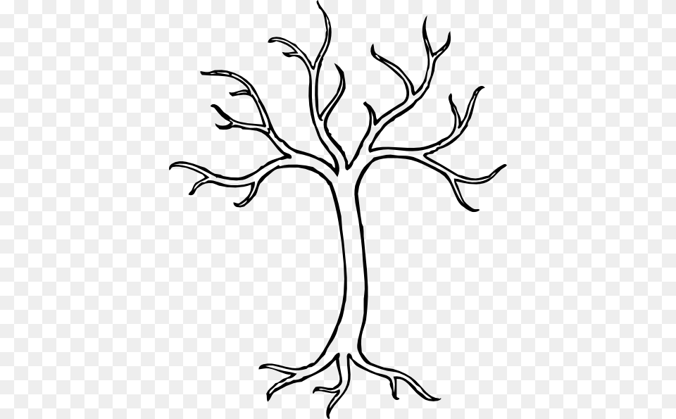 Dogwood Tree Drawing Drawing Of Tree Without Leaves, Gray Free Png Download