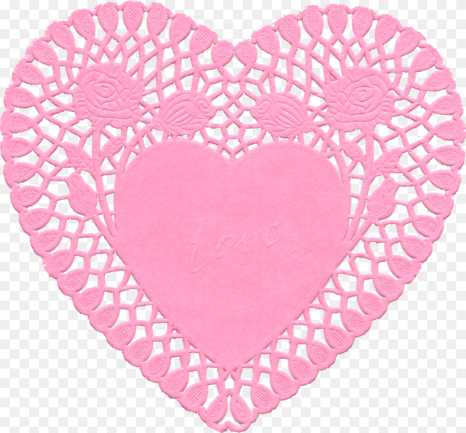 Doily Heart John 3 16 Valentines Png Image