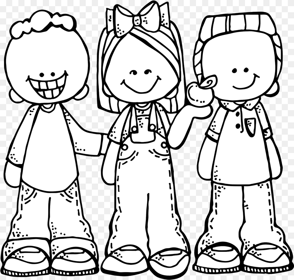 Doing Black And White Back To School Melonheadz Clipart Black And White, Baby, Book, Publication, Comics Png