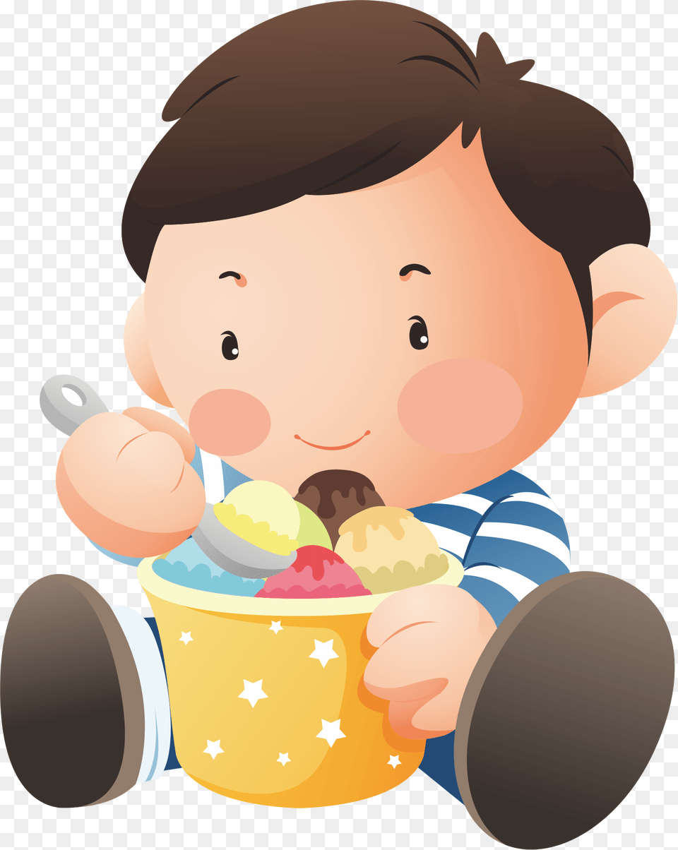 Doing Clipart Toddler Food, Cream, Ice Cream, Dessert, Eating Free Png