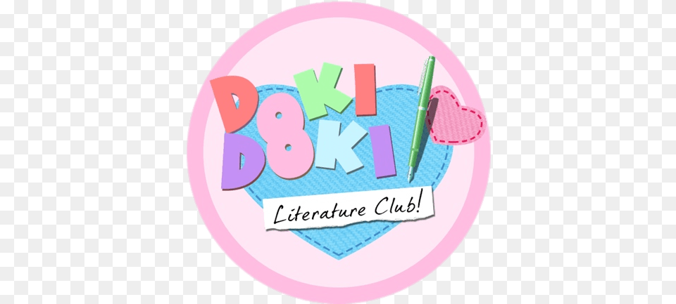 Doki Doki Literature Club Logo, Pen, Plate, Text, Home Decor Png