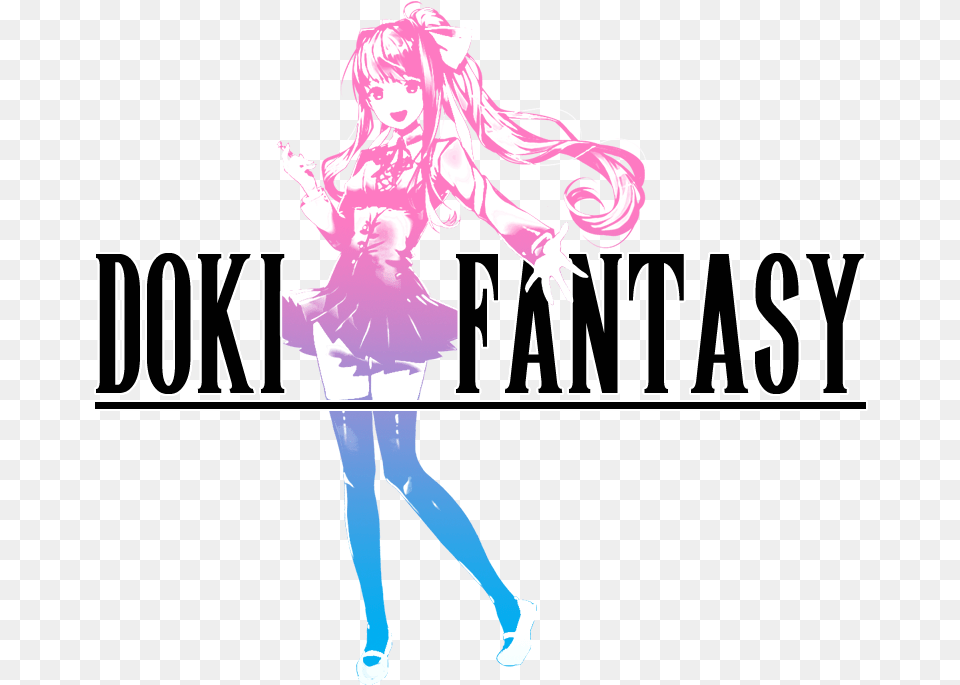 Doki Fantasy Final Fantasy X Text Logo Final Fantasy, Adult, Purple, Publication, Person Png Image