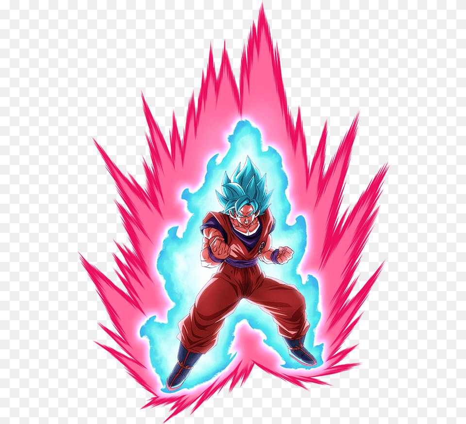 Dokkan Assets Goku Blue Kaioken Dokkan, Book, Comics, Publication, Art Png