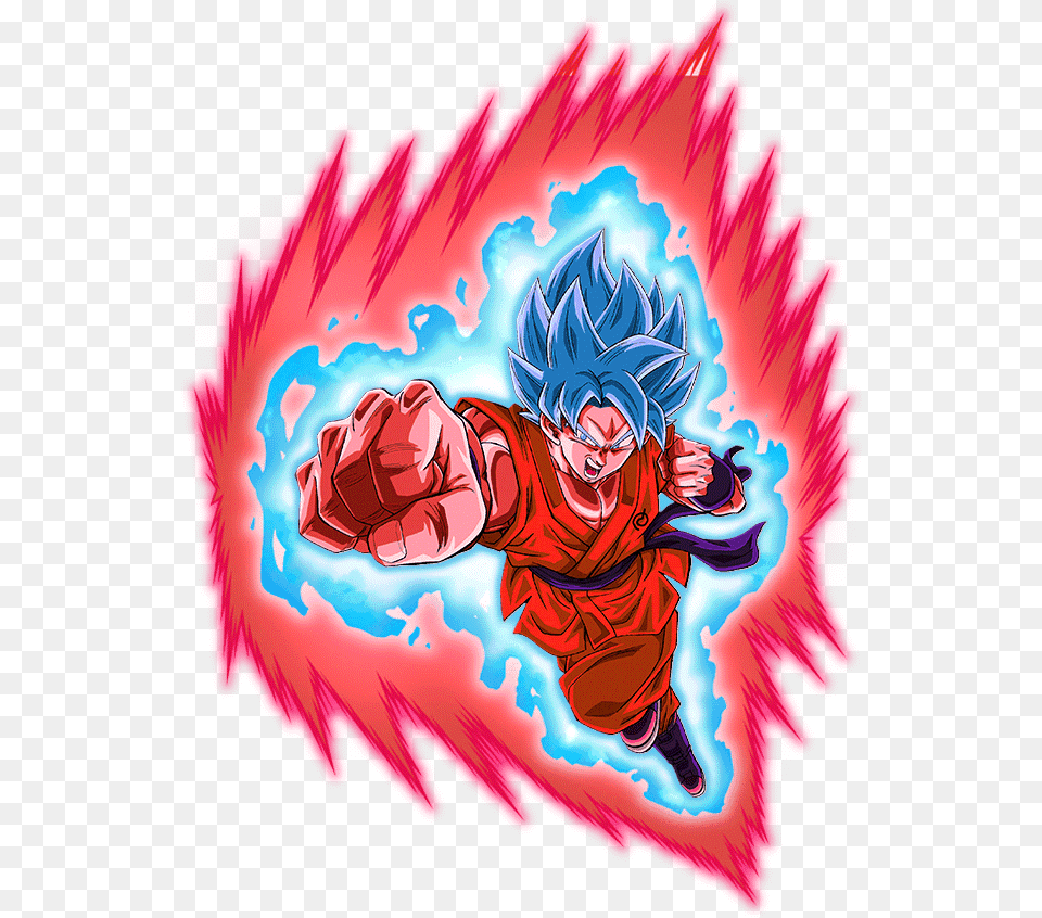 Dokkan Assets Level Strike Super Saiyan Goku Ssgss Kaioken, Art, Book, Comics, Graphics Png Image