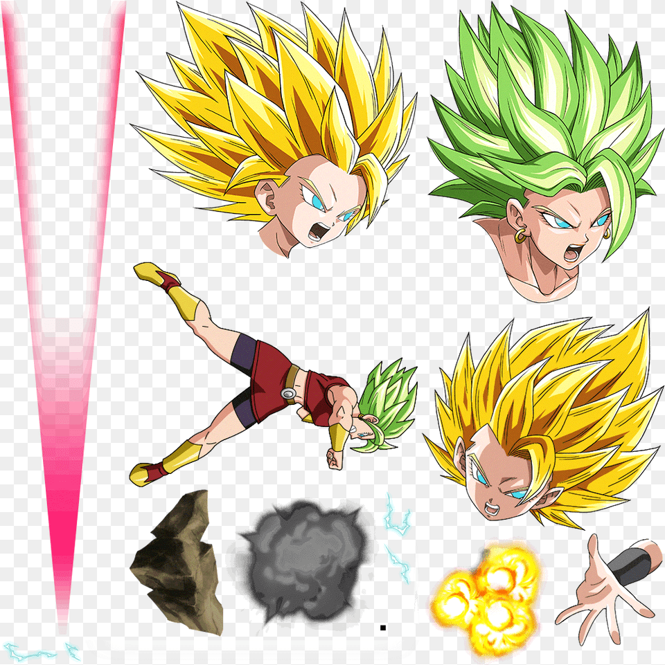 Dokkan Assets Super Saiyan 2 Kale, Book, Comics, Publication, Person Free Png Download