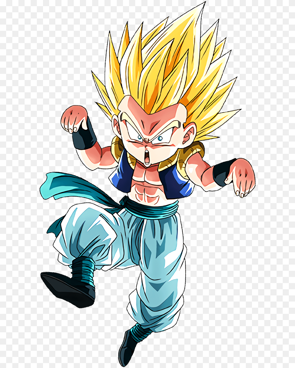 Dokkanbattle A Horrible Secret Super Saiyan Gotenks Hydros Gotenks, Book, Comics, Publication, Baby Png Image