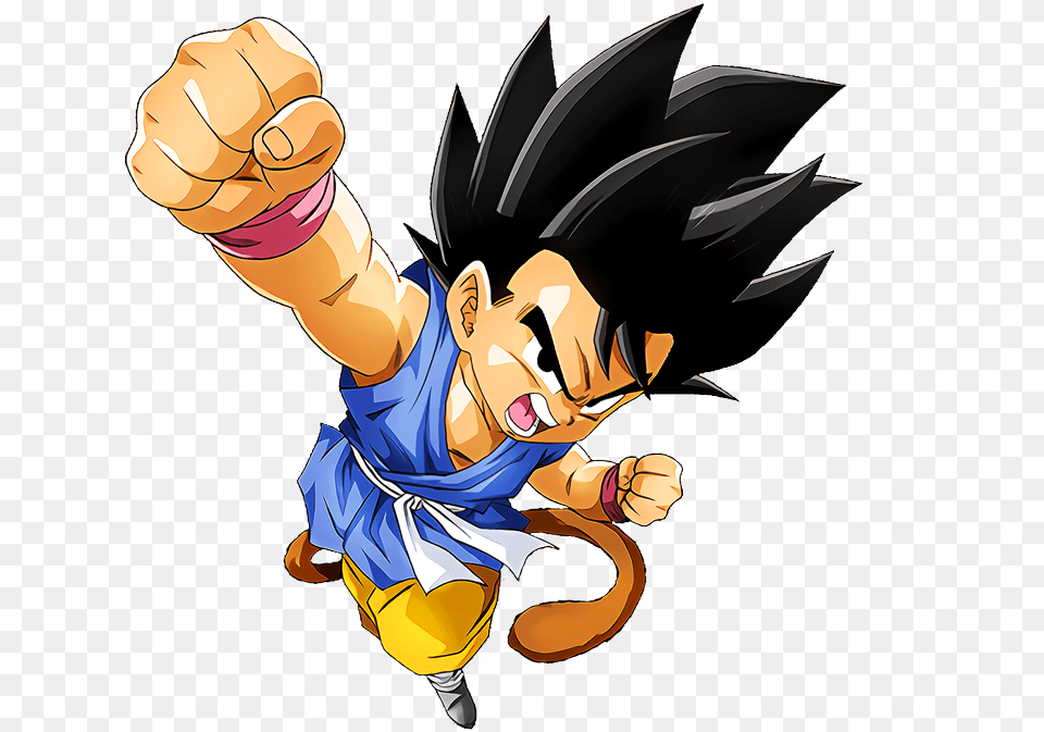 Dokkanbattle Super Big Victory Son Goku Character Goku Goku Gt Dragon Fist, Book, Comics, Publication, Person Png Image