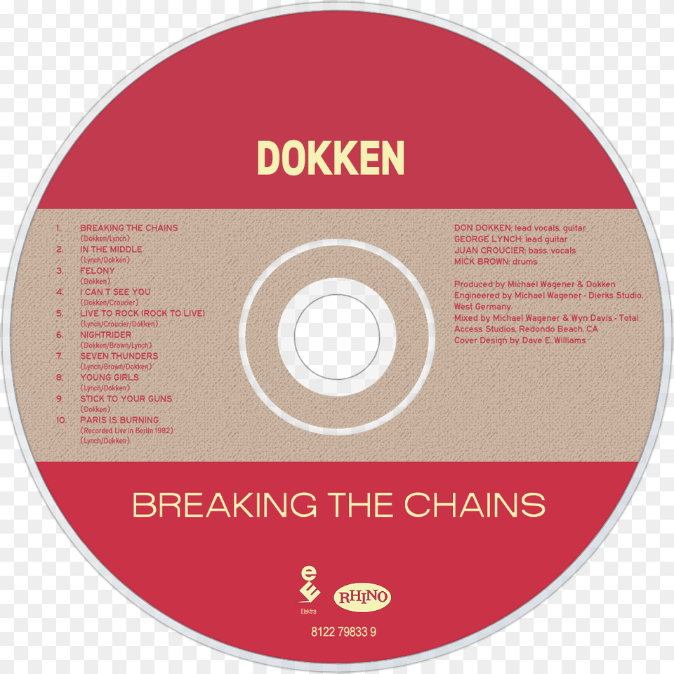 Dokken Breaking The Chains Cd Disc Image, Disk, Dvd Png