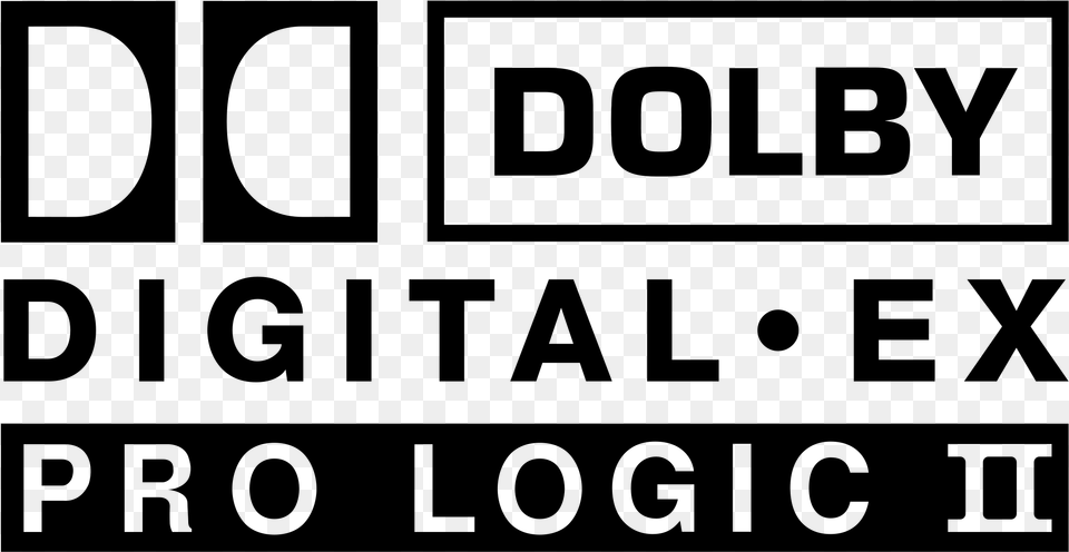 Dolby Digital Ex Pro Logic Ii Logo Dolby Digital, Gray Free Transparent Png