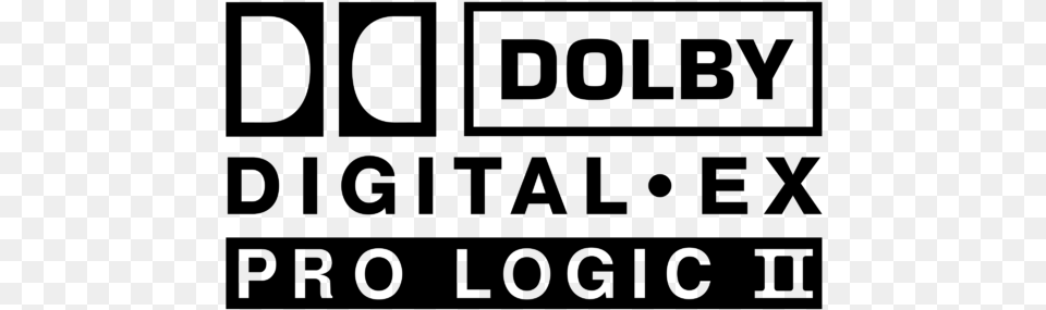 Dolby Digital Ex Pro Logic Ii Logo Dolby Pro Logic 2 Game, Gray Free Transparent Png