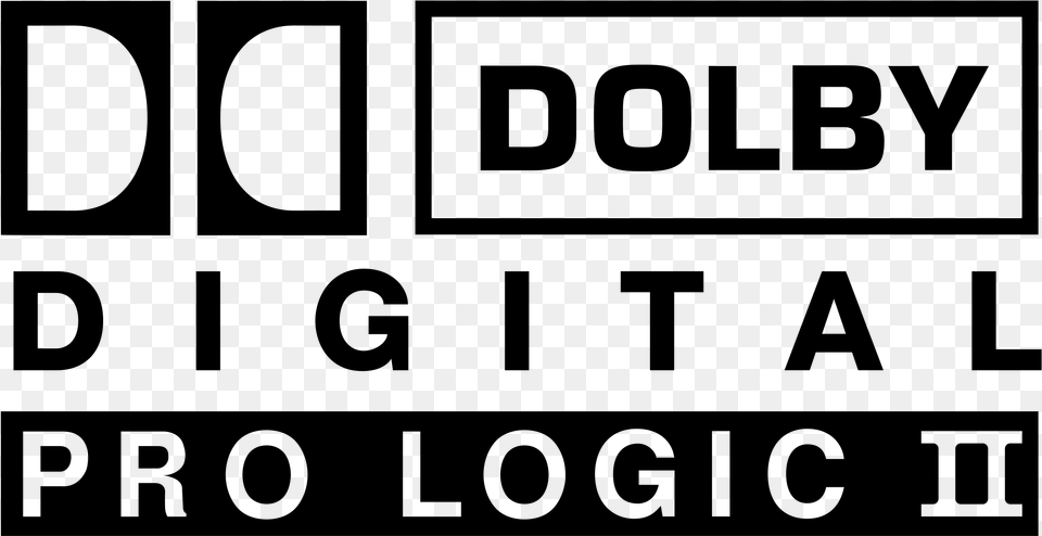 Dolby Digital Pro Logic Ii Logo Dolby Pro Logic Ii Logo, Gray Free Png