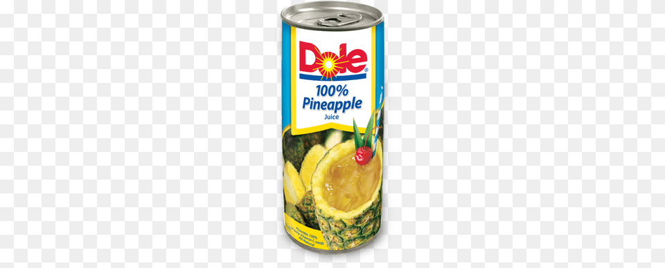Dole 100 Pineapple Juice Can Of Dole Pineapple Juice, Food, Fruit, Plant, Produce Free Transparent Png