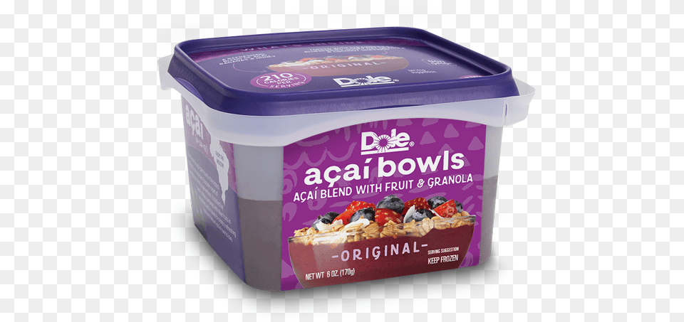 Dole Frozen Acai Bowls, Dessert, Food, Yogurt, Cream Png Image