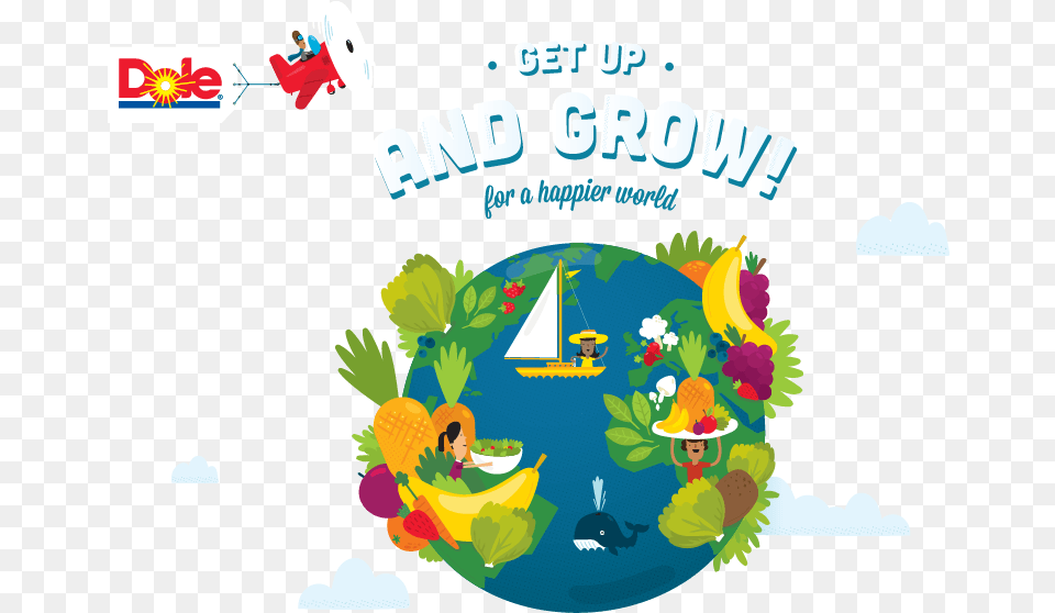 Dole Get Up And Grow Product Sample, Art, Graphics, Advertisement, Poster Free Png Download