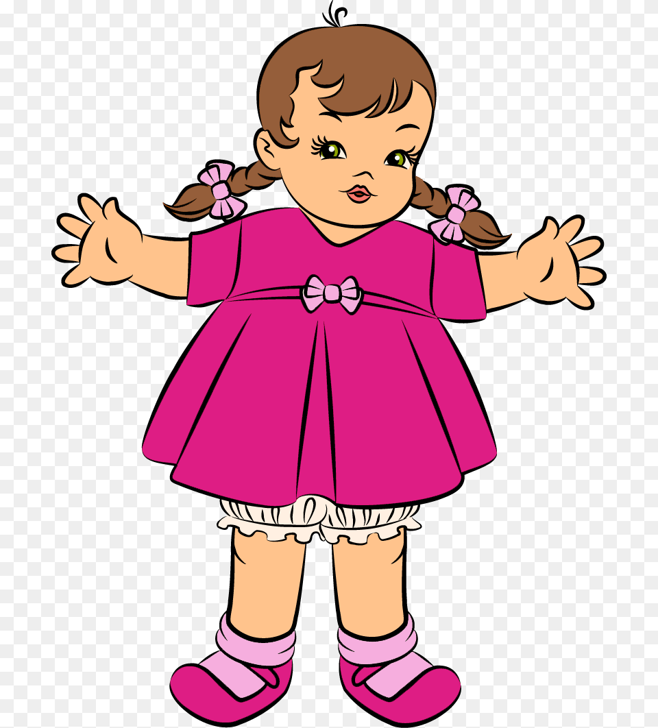 Doll Cliparts, Purple, Person, Baby, Face Free Png Download