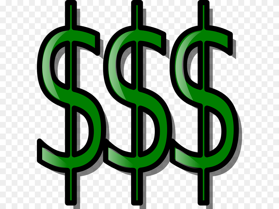 Dollar, Green, Symbol, Text, Number Free Png