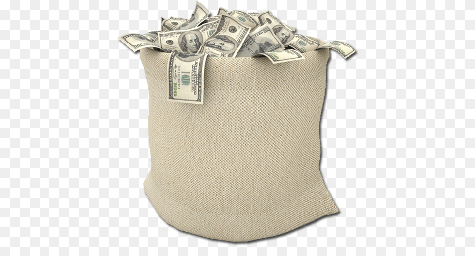 Dollar Bag Real Money Bag, Person Free Transparent Png