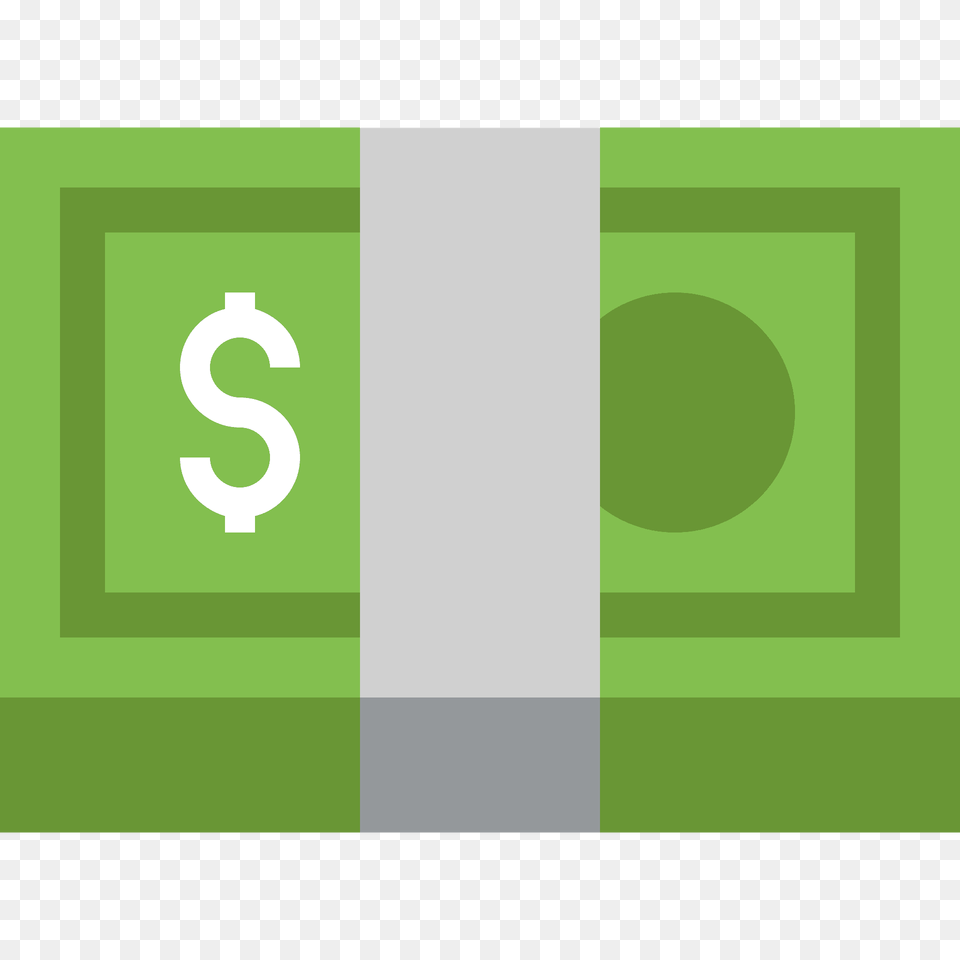 Dollar Banknote Emoji Clipart, Symbol, Number, Text, Green Png