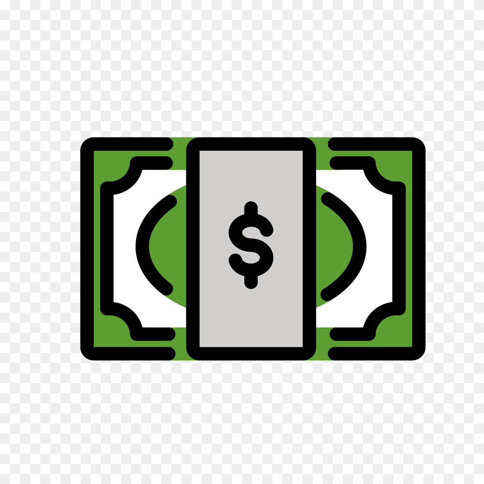 Dollar Banknote Emoji Clipart, Logo, Number, Symbol, Text Png