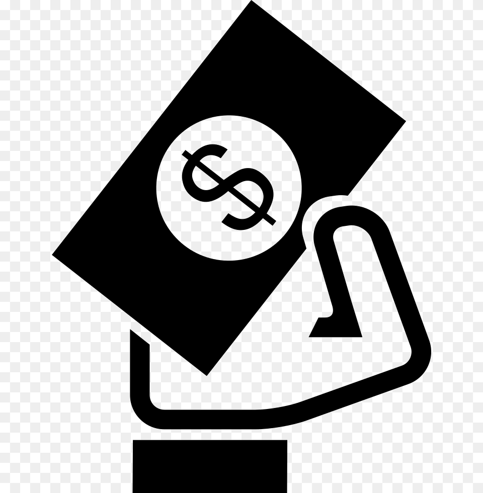 Dollar Bill And Hand Icon, People, Person, Stencil, Graduation Free Png Download