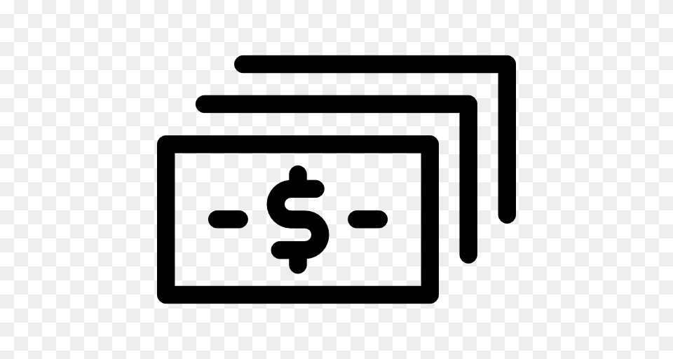 Dollar Bill Icon, Stencil, Adapter, Electronics, Blackboard Free Png Download