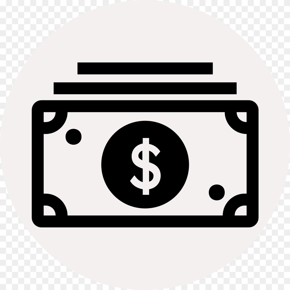 Dollar Bill Icon, Stencil, Disk, Jar Free Transparent Png