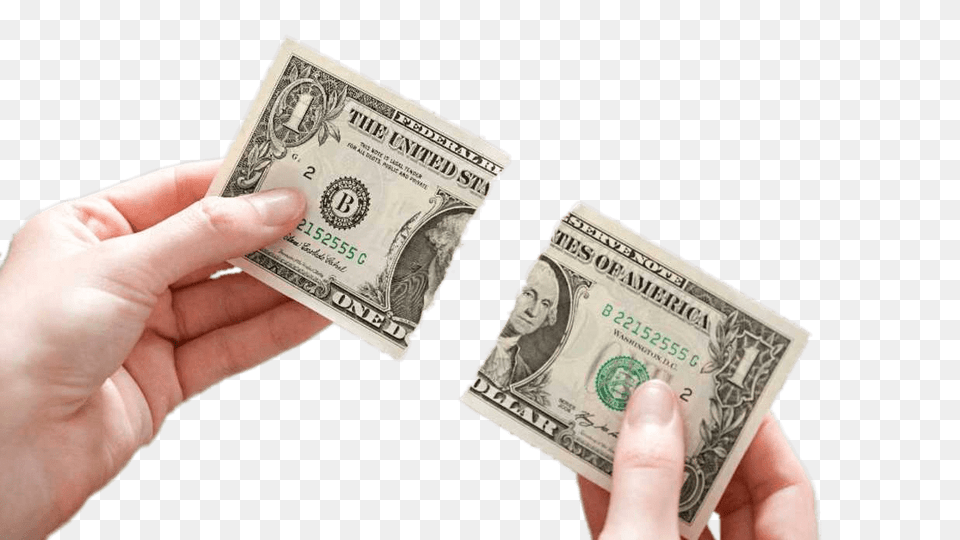 Dollar Bill Ripped In Two, Money, Person, Face, Head Png Image