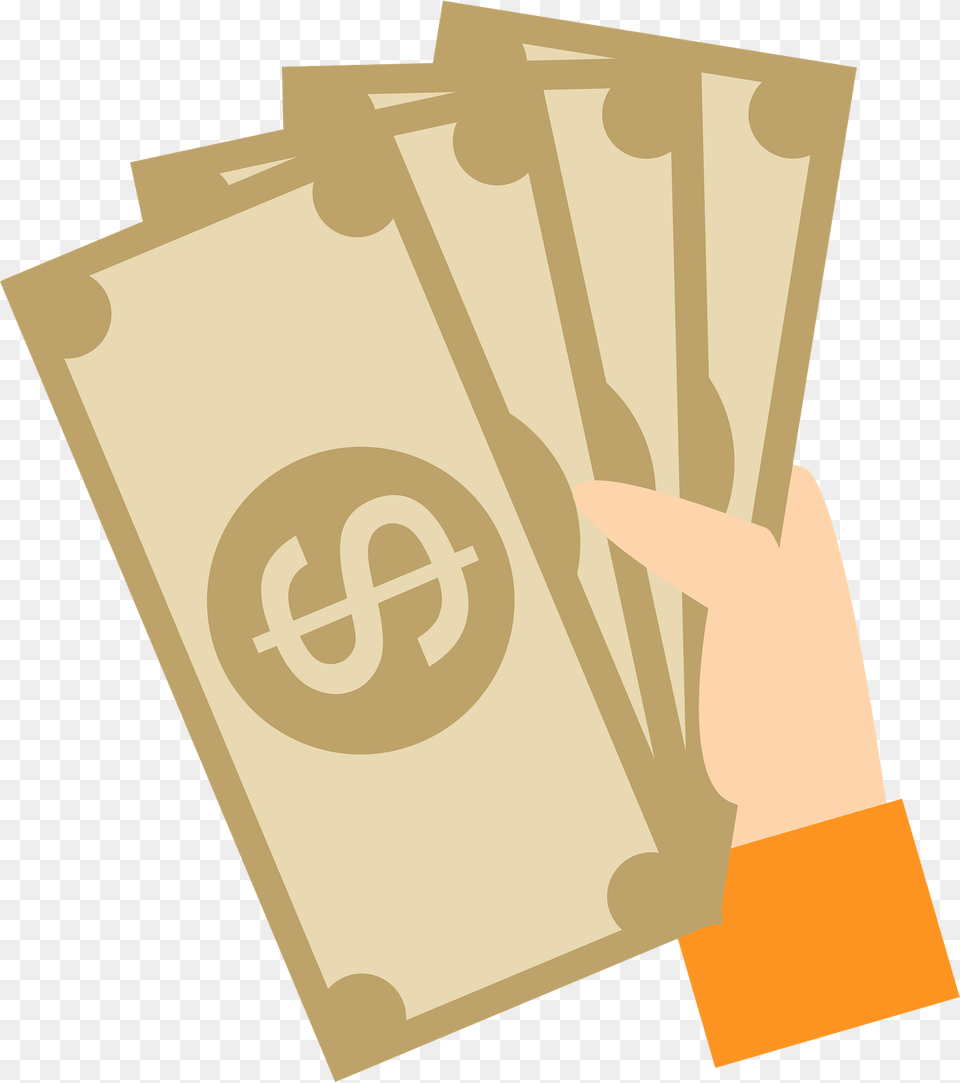 Dollar Bills In Hand Clipart, File, Text, Cross, Symbol Png Image