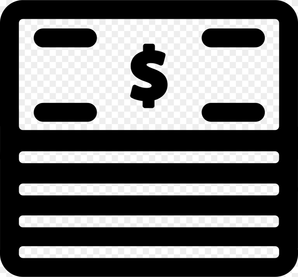 Dollar Bills Stack Icon Free Download, Symbol, Stencil, Text Png Image