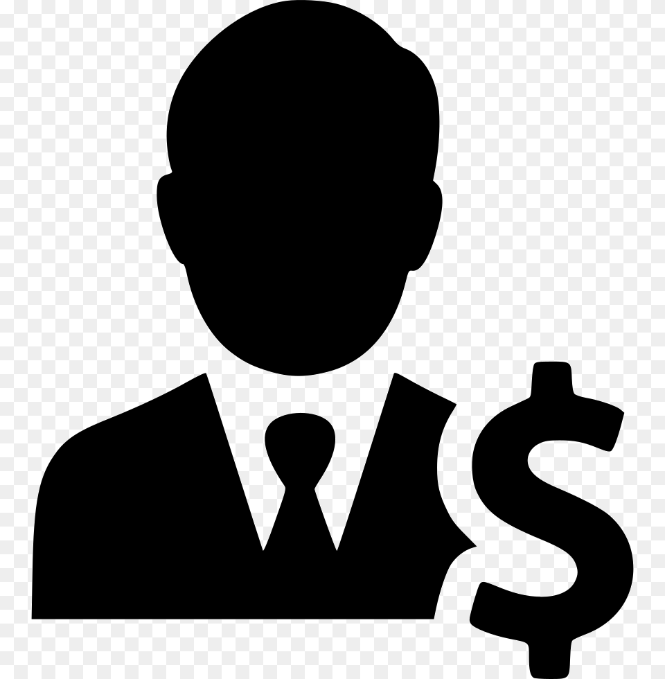 Dollar Business Man Businessman Earnings Icon, Stencil, Silhouette, Adult, Male Free Transparent Png