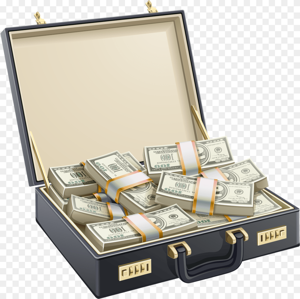 Dollar Case Clipart Suitcase Of Cash, Bag, First Aid, Person, Money Png