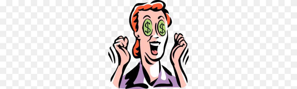 Dollar Clipart, Adult, Female, Person, Woman Png Image