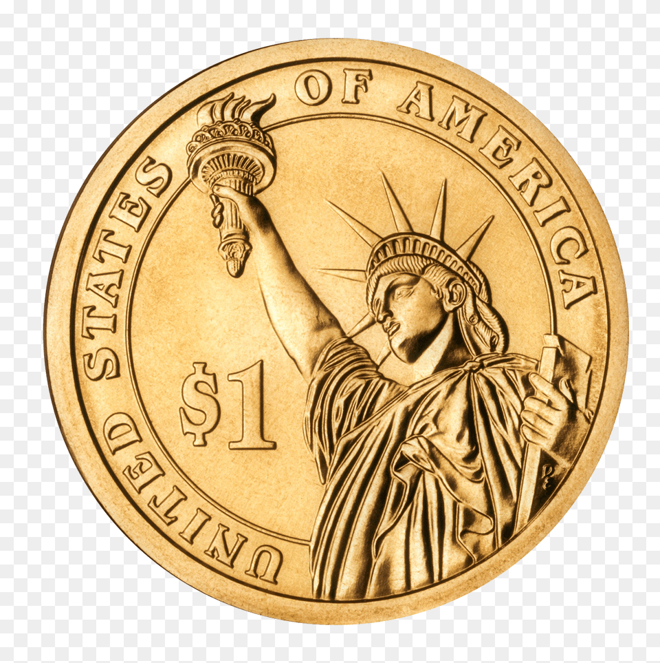 Dollar Coin Adult, Gold, Male, Man Png Image