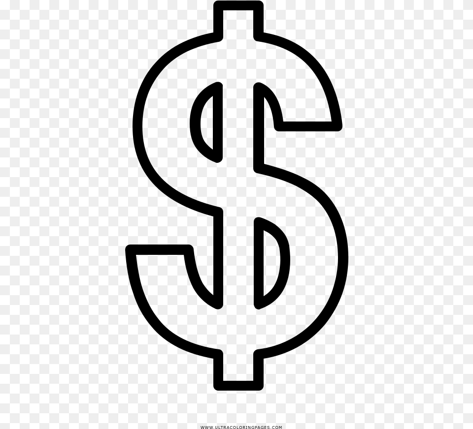 Dollar Coloring, Gray Png Image