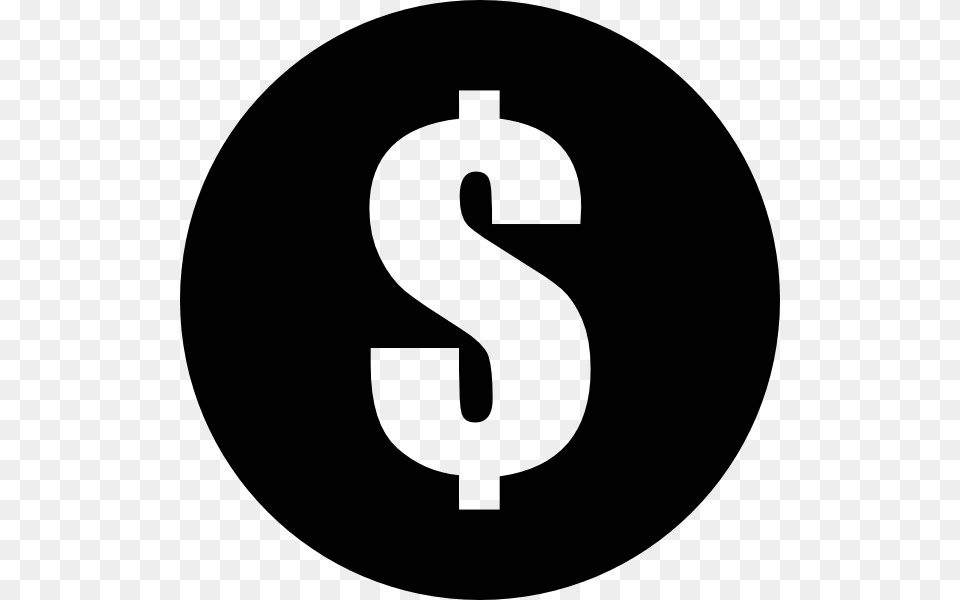 Dollar Con Clip Art, Number, Symbol, Text, Disk Free Transparent Png