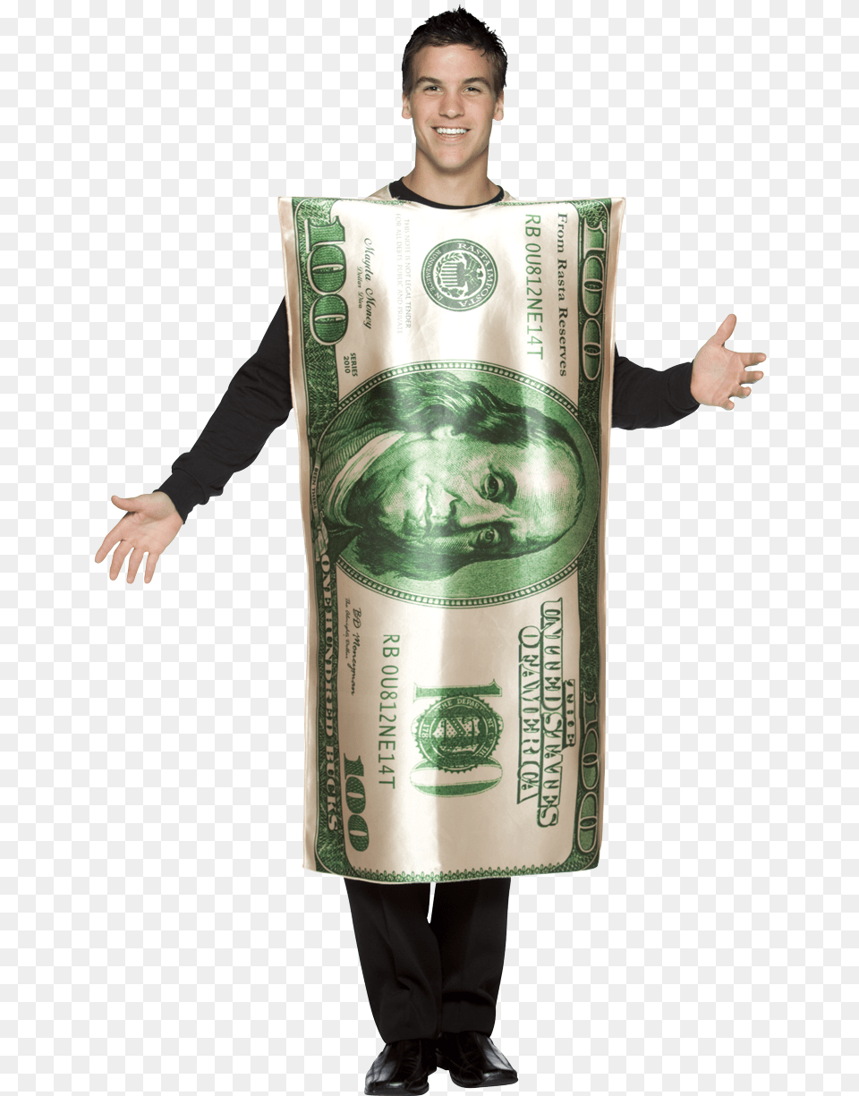 Dollar Costume, Adult, Male, Man, Person Free Png