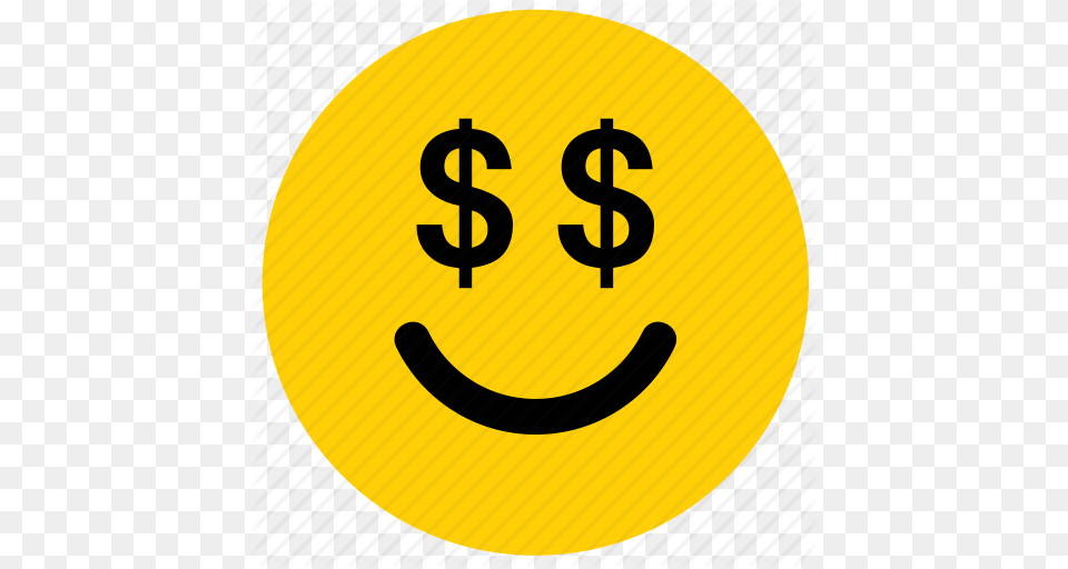 Dollar Emoji Emoticon Face Greed Greedy Money Icon, Symbol, Text, Disk Free Png