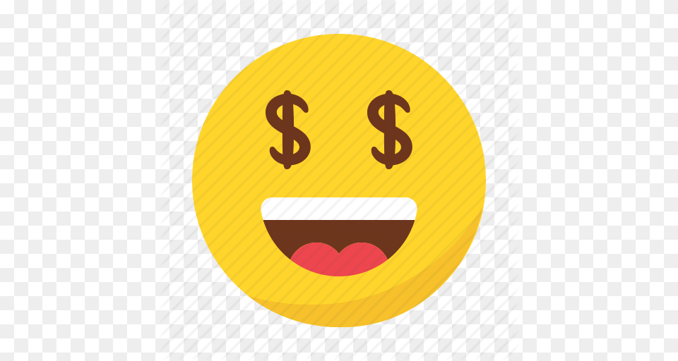 Dollar Emoji Emoticon Happy Money Smile Icon, Symbol, Text, Number, Ping Pong Free Png