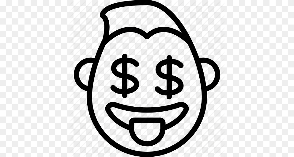 Dollar Emojis Emotion Face Guy Money Smiley Icon Free Png