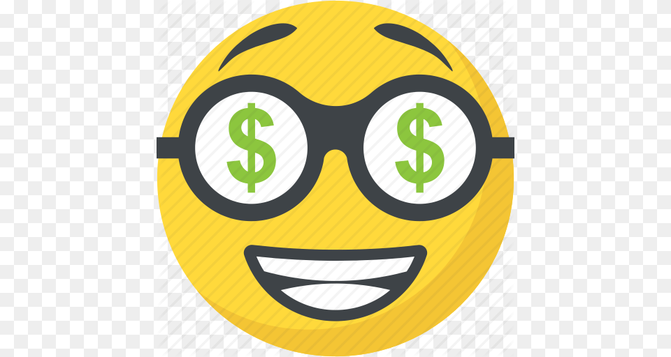 Dollar Eyes Emoji Greedy Happy Face Money Face Rich Icon, Accessories, Glasses, Sphere Free Transparent Png